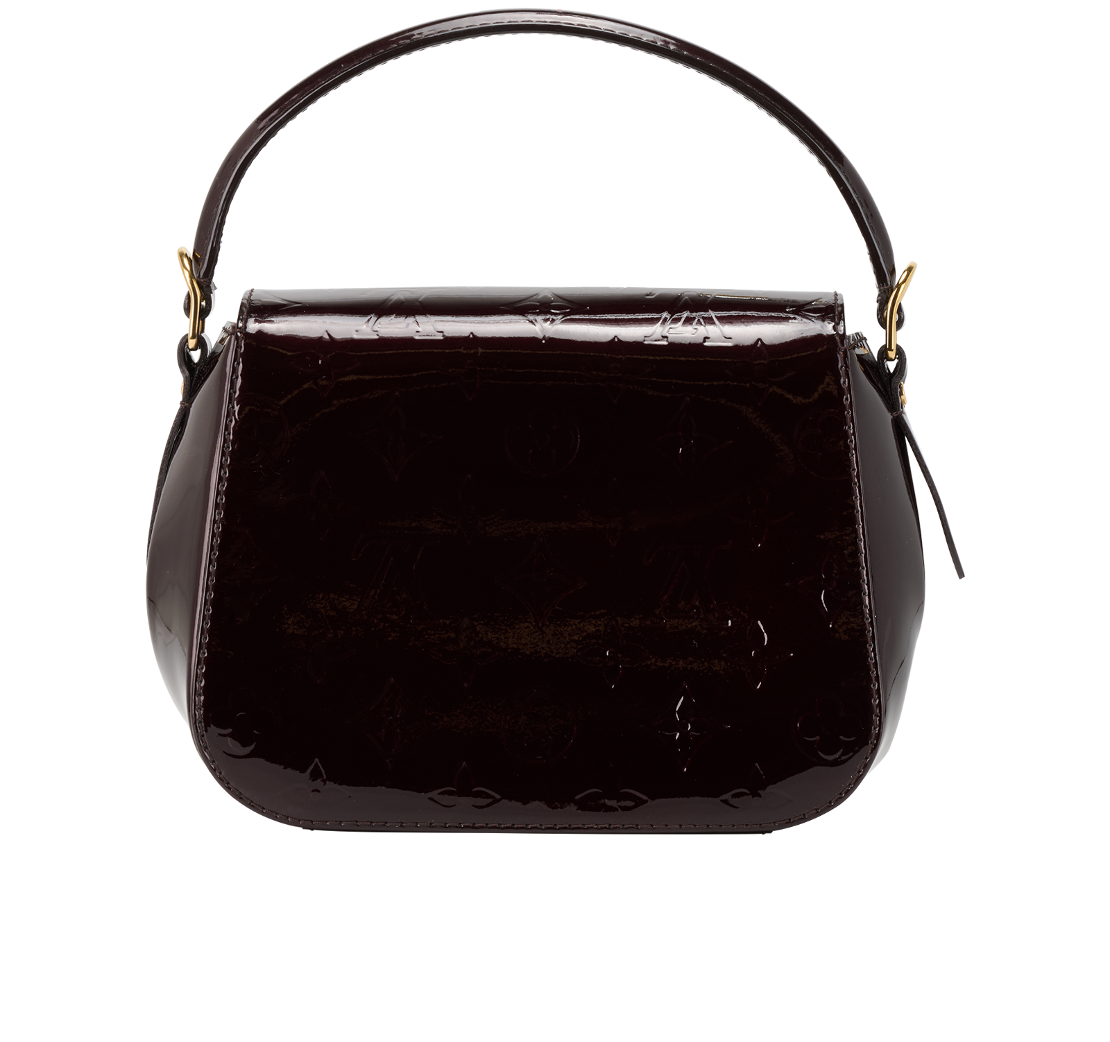Pasadena, &pound;795, Handbags, Burgundy, Patent Leather, Back view